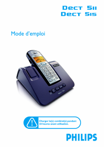 Mode d’emploi Philips DECT 511 Téléphone sans fil