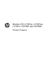 Panduan Compaq CQ1569 Monitor LCD