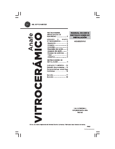 Manual de uso GE AE62VN0 Placa