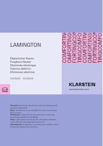 Manual Klarstein 10038006 Lamington Electric Fireplace