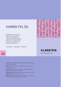 Mode d’emploi Klarstein 10038366 Kamini FXL 2G Cheminée électrique