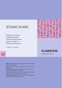Manual Klarstein 10038403 Studio 10 ARC Electric Fireplace