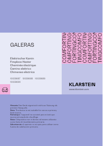 Bedienungsanleitung Klarstein 10038688 Galeras Elektrokamin
