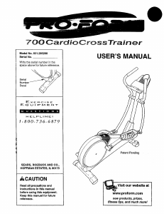 Handleiding Pro-Form 700 Crosstrainer