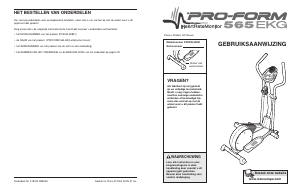 Handleiding Pro-Form 565 EKG Crosstrainer