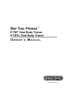 Handleiding Star Trac P-TBTx Crosstrainer