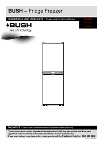 Bruksanvisning Bush BFFF55152W Kyl-frys