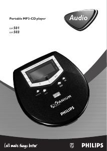 Käyttöohje Philips EXP501 Kannettava CD-soitin
