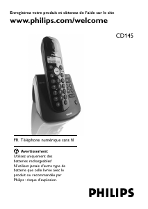 Mode d’emploi Philips CD1454B Téléphone sans fil