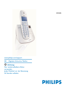 Bedienungsanleitung Philips CD4450S Schnurlose telefon