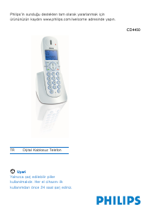 Kullanım kılavuzu Philips CD4450S Kablosuz telefon