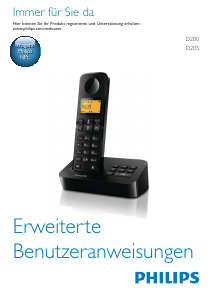 Bedienungsanleitung Philips D2053B Schnurlose telefon