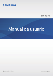 Manual de uso Samsung SM-R210 Gear Cámara 360