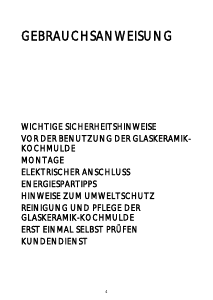 Bedienungsanleitung Bauknecht ETC 8640 IN Kochfeld