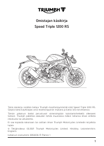 Käyttöohje Triumph Speed Triple 1200 RS Moottoripyörä