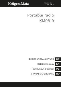 Instrukcja Krüger and Matz KM0819 Radio