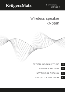 Instrukcja Krüger and Matz KM0561 Głośnik