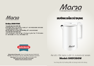 Hướng dẫn sử dụng Mama SHD1386W Ấm đun nước