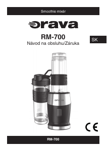 Návod Orava RM-700 Mixér