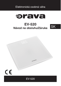Návod Orava EV-520 Váha
