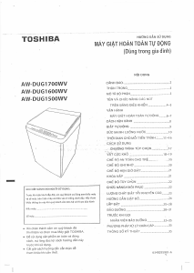 Hướng dẫn sử dụng Toshiba AW-DUG1600WV Máy giặt