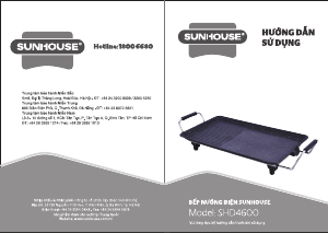 Hướng dẫn sử dụng Sunhouse SHD4600 Bàn nướng