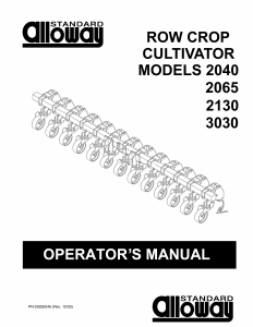Handleiding Alloway 2130 Cultivator