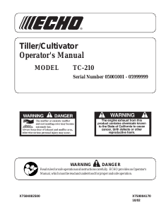 Manual Echo TC-210 Cultivator