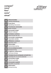 Bedienungsanleitung Ritter Sono1 Allesschneider