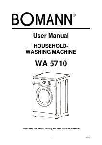 Handleiding Bomann WA 5710 Wasmachine