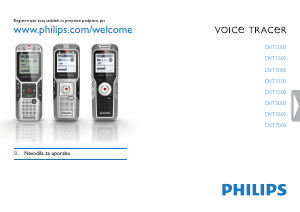 Priročnik Philips DVT5000 Voice Tracer Snemalnik zvoka