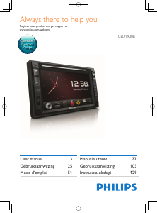 Manual Philips CED1900BT Car Radio