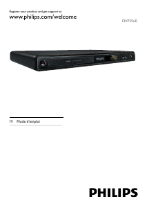 Mode d’emploi Philips DVP3560 Lecteur DVD