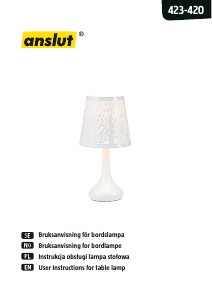 Bruksanvisning Anslut 423-420 Lampe