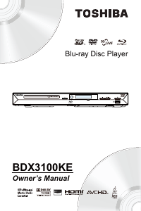 Handleiding Toshiba BDX3100KE Blu-ray speler