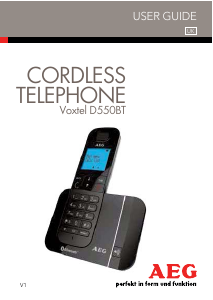 Manual AEG Voxtel D550BT Wireless Phone