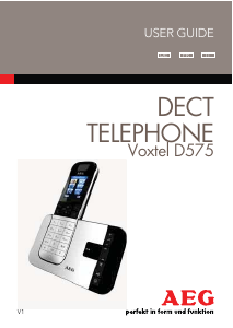Mode d’emploi AEG Voxtel D575 Téléphone sans fil
