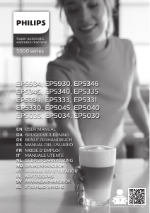Manual Philips EP5334 Máquina de café expresso