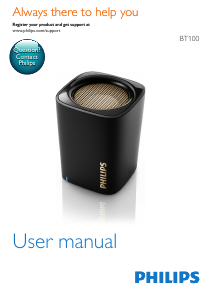 Manual Philips BT100W Speaker