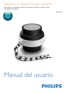 Manual de uso Philips BT2000B Altavoz
