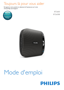 Mode d’emploi Philips BT2600W Haut-parleur