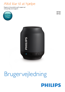 Brugsanvisning Philips BT50W Højttaler