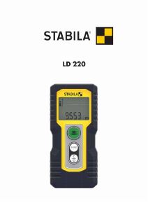 Handleiding Stabila LD220 Afstandsmeter