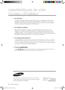Mode d’emploi Samsung ND071QHXEB Climatiseur