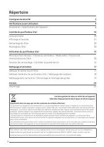 Mode d’emploi Samsung AX34R3020WW/EU Purificateur d'air