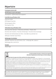 Mode d’emploi Samsung AX40R3030WM/EU Purificateur d'air