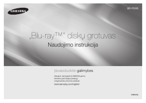 Vadovas Samsung BD-F5500 Blu-ray leistuvas