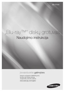 Vadovas Samsung BD-F7500 Blu-ray leistuvas