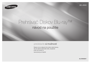 Návod Samsung BD-J5500E Blu-ray prehrávač