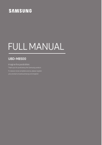 Manual Samsung UBD-M8500 Blu-ray Player